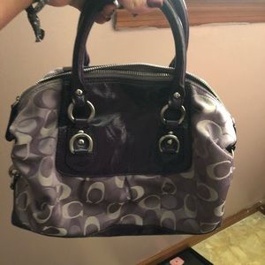 Purple coach purse